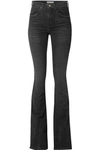 TRE CHER DISTRESSED HIGH-RISE FLARED JEANS