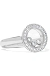 CHOPARD Happy Diamonds 18-karat white gold diamond ring