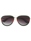 GUCCI WEB FRAME AVIATOR SUNGLASSES