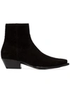 Saint Laurent Lukas 40mm Cowboy Ankle Boots In Black