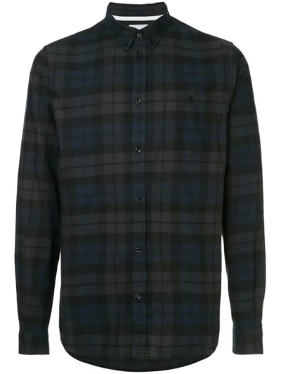 Norse Projects Anton Flannel Check Shirt In Blue
