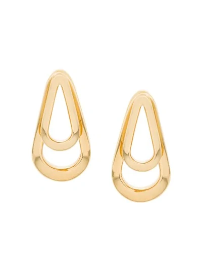 Annelise Michelson Medium Double Ellipse Earrings In Gold