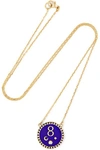 FOUNDRAE Karma 18-karat gold, diamond and enamel necklace