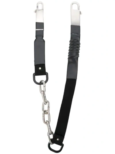 Rick Owens Buckled Strap Key Chain - 黑色 In Black