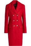 ROBERTO CAVALLI WOMAN DOUBLE-BREASTED WOOL-BLEND COAT CLARET,GB 1016843419852926