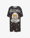MOSCHINO SHORT SATIN DRESS WITH UFO TEDDY PRINT 2