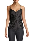 Bailey44 Card Counting Twist-front Camisole In Black