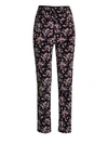 REBECCA TAYLOR Tilda Velvet Floral Pants