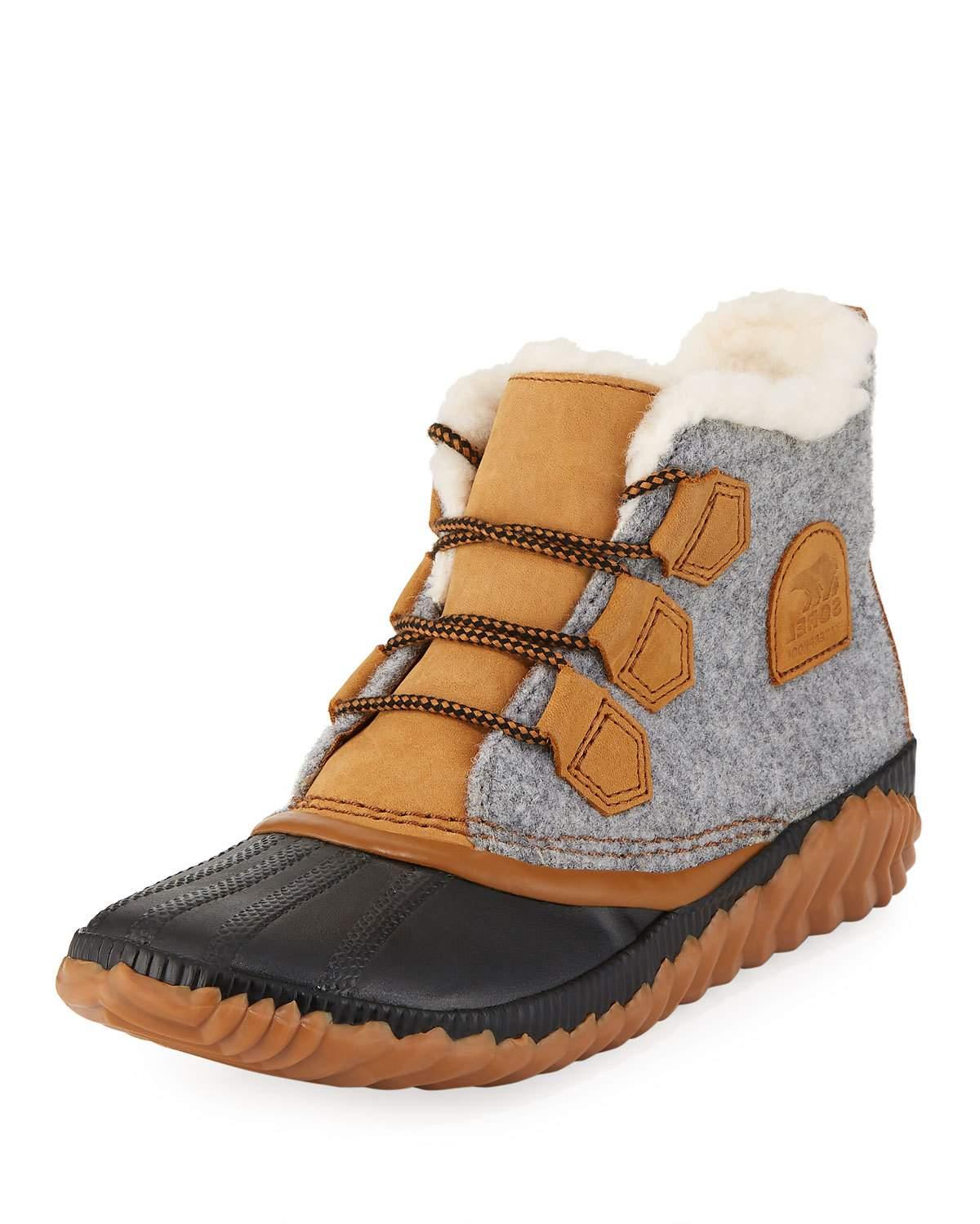 Sorel Out-N-About Plus Waterproof Duck Boots In Gray/Brown | ModeSens