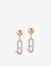 MESSIKA MESSIKA WOMEN'S PINK MOVE UNO 18CT PINK-GOLD AND DIAMOND EARRINGS,10024911