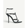 SAINT LAURENT CASSANDRA 110 PATENT-LEATHER HEELED SANDALS