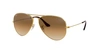 Ray Ban 58mm Polarized Aviator Sunglasses In Light Brown Gradient