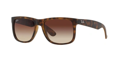 Ray Ban Ray-ban Polarized Sunglasses, Rb4165 Justin Gradient In Brown Gradient