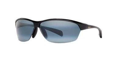 Maui Jim Hot Sands 71mm Polarized Oversize Rectangular Sunglasses In Black