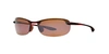 Maui Jim Black Coral 65mm Polarized Oversize Rectangular Sunglasses In Brown