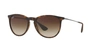 Ray Ban Unisex Polarized Erika Sunglasses, Rb4171f Low Bridge Fit In Brown Gradient