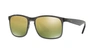 Ray Ban Ray-ban Chromance 58mm Square Sunglasses-grey In Green Mirror Chromance Polarized