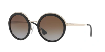 Prada Polarized Sunglasses, Pr 50ts In Black/brown Gradient Polar