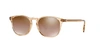 Oliver Peoples Finley Round Mirrored Acetate Sunglasses In Light Brown Mirror Gradient Yellow