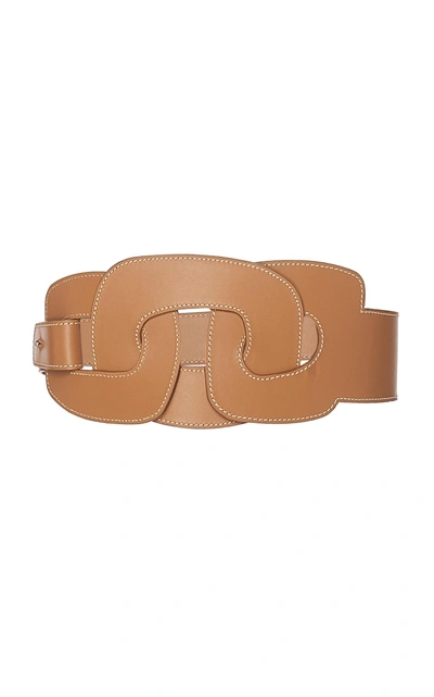 Maison Vaincourt Leather Waist Belt In Brown