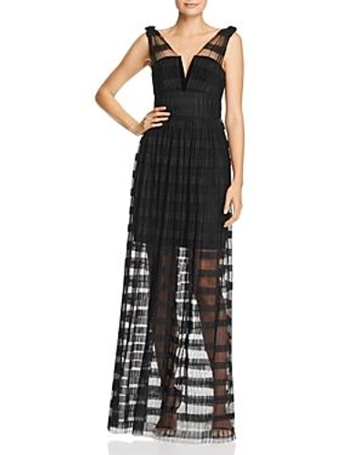 Adelyn Rae Woven Illusion Dress In Black