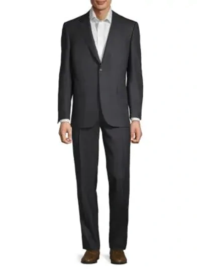 Canali Slim-fit Classic Wool Suit In Grey