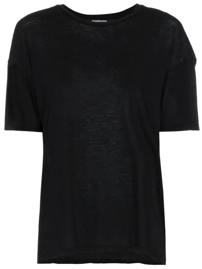 Adaptation Skeleton City Of Angels Cotton And Cashmere Tee In Black