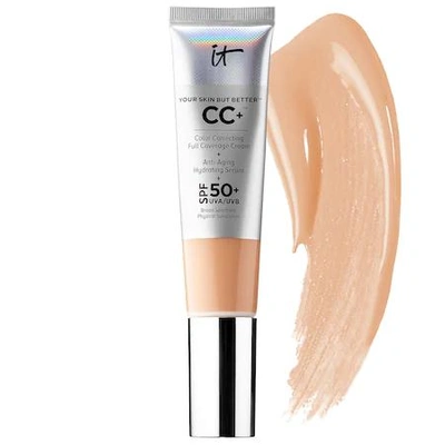 It Cosmetics Cc+ Cream Full Coverage Color Correcting Foundation With Spf 50+ Light Medium 1.08 oz/ 32 ml