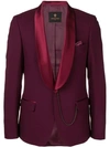 LORDS AND FOOLS LORDS AND FOOLS SHAWL COLLAR TUXEDO JACKET - RED
