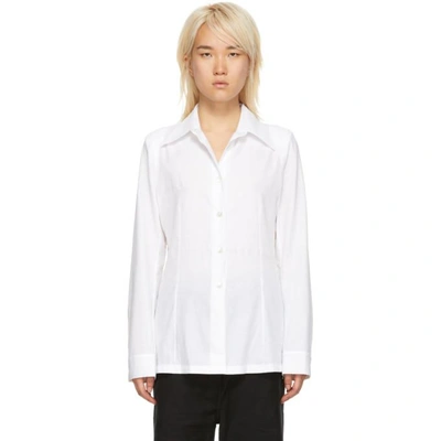 Ann Demeulemeester Pointed Collar Shirt In White