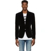 BALMAIN BALMAIN BLACK VELVET CHALE BLAZER