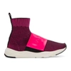 BALMAIN Pink & Black Cameron Sneakers