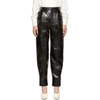 GIVENCHY GIVENCHY BLACK LEATHER HIGH-WAISTED TROUSERS