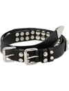 Prada Multi Stud Leather Belt In Black