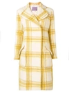 ALEXA CHUNG ALEXA CHUNG BELTED DOUBLE-BREASTED COAT - YELLOW