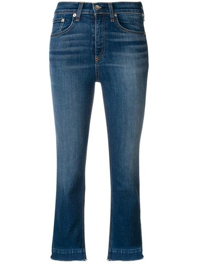 Rag & Bone Cropped Slim-fit Jeans - 蓝色 In Blue