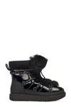 UGG BLACK PATENT LEATHER HIGHLAND WATERPROOF LOW BOOT,10735544