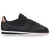 Nike Classic Cortez Textured-leather Sneakers In Black
