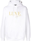 ANDREA CREWS ANDREA CREWS EMBROIDERED LUXE HOODIE - WHITE