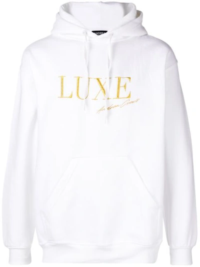 Andrea Crews Embroidered Luxe Hoodie - White