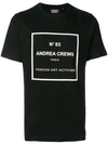 ANDREA CREWS ANDREA CREWS LOGO T-SHIRT - BLACK