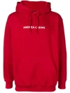 ANDREA CREWS ANDREA CREWS LOGO HOODIE - RED