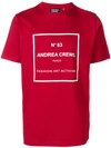 ANDREA CREWS ANDREA CREWS LOGO T-SHIRT - RED