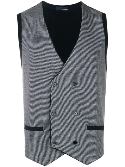 Lardini Double-breasted Fitted Waistcoat - Blue