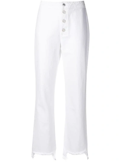 Rta Cropped High Waisted Jeans - 白色 In Optic White
