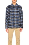 VISVIM VISVIM HANDYMAN SHIRT IN BLUE,PLAID.,VVIF-MS13