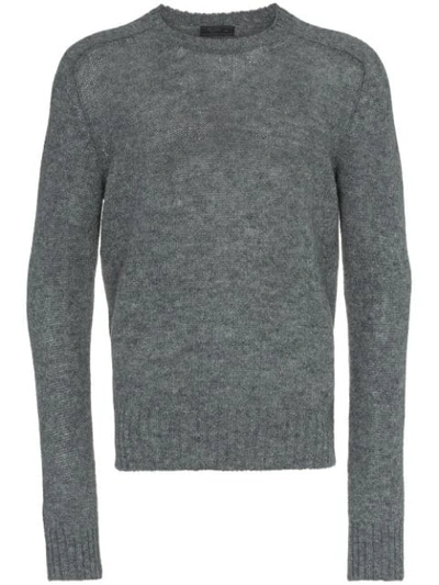Prada Shetland羊毛针织毛衣 - 灰色 In Grey