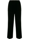 Aspesi Velour Wide-leg Sweatpants In Black