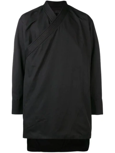 D.gnak By Kang.d D.gnak Diagonal Zip Asymmetric Jacket - 黑色 In Black