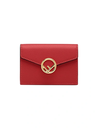 Fendi F Micro Trifold Wallet - 红色 In Red